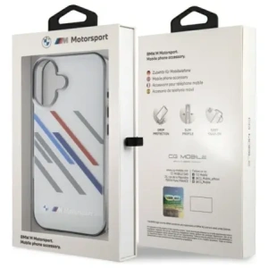 Hurtownia GSM - Etui BMW BMHCP16M23HTRAG Apple iPhone 16 Plus hardcase Motorsport IML Random Stripes šedý/grey - BMW747 - {ean13} - Hurt