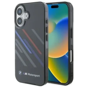 Hurtownia GSM - Etui BMW BMHCP16M23HTRAK Apple iPhone 16 Plus hardcase Motorsport IML Random Stripes černý/black - BMW748 - {ean13} - Hurt