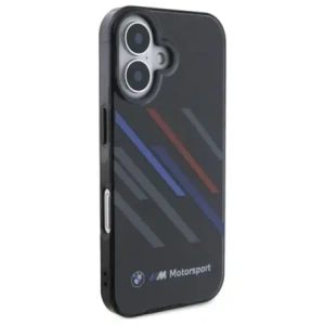 Hurtownia GSM - Etui BMW BMHCP16M23HTRAK Apple iPhone 16 Plus hardcase Motorsport IML Random Stripes černý/black - BMW748 - {ean13} - Hurt