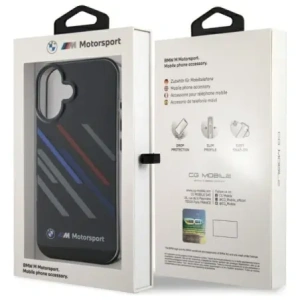 Hurtownia GSM - Etui BMW BMHCP16M23HTRAK Apple iPhone 16 Plus hardcase Motorsport IML Random Stripes černý/black - BMW748 - {ean13} - Hurt