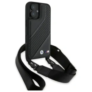 Hurtownia GSM - Etui BMW BMHCP16M23PSCCK Apple iPhone 16 Plus hardcase M Edition Carbon Stripe & Strap černý/black - BMW749 - {ean13} - Hurt