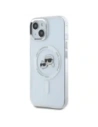 Hurtownia GSM - Etui Karl Lagerfeld KLHMP15SHLSKCH Apple iPhone 15 hardcase IML Metal Karl&Choupette Head MagSafe biały/white - KLD21831 - {ean13} - Hurt