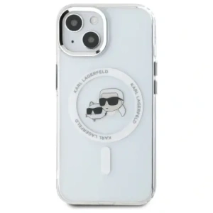 Hurtownia GSM - Karl Lagerfeld KLHMP15SHLSKCH Apple iPhone 15 hardcase IML Metal Karl&Choupette Head MagSafe alb - KLD21831 - {ean13} - Hurt