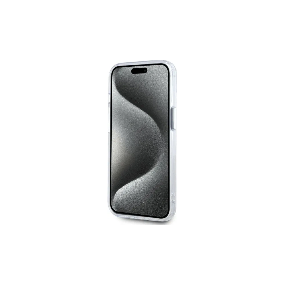 Hurtownia GSM - Etui Karl Lagerfeld KLHMP15SHLSKCH Apple iPhone 15 hardcase IML Metal Karl&Choupette Head MagSafe biały/white - KLD21831 - {ean13} - Hurt