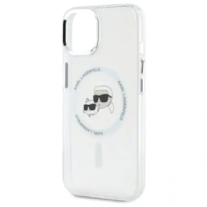 Hurtownia GSM - Karl Lagerfeld KLHMP15SHLSKCH Apple iPhone 15 hardcase IML Metal Karl&Choupette Head MagSafe alb - KLD21831 - {ean13} - Hurt