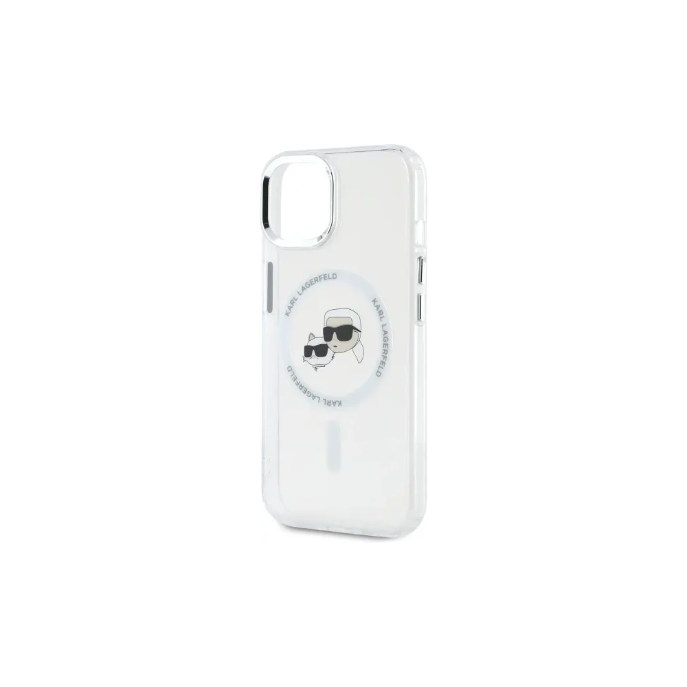 Hurtownia GSM - Karl Lagerfeld KLHMP15SHLSKCH Apple iPhone 15 keménytok IML Metal Karl&Choupette Head MagSafe fehér - KLD21831 - {ean13} - Hurt