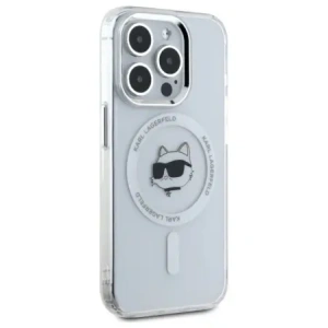 Hurtownia GSM - Karl Lagerfeld KLHMP15XHLSCHH Apple iPhone 15 Pro Max Hartschale IML Metall Choupette Kopf MagSafe weiß - KLD21832 - {ean13} - Hurt