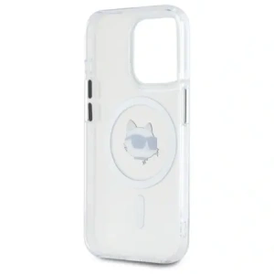 Hurtownia GSM - Karl Lagerfeld KLHMP15XHLSCHH Apple iPhone 15 Pro Max Hartschale IML Metall Choupette Kopf MagSafe weiß - KLD21832 - {ean13} - Hurt