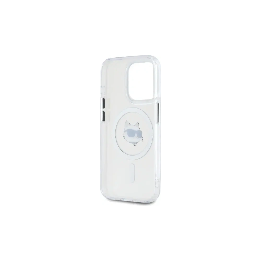 Hurtownia GSM - Karl Lagerfeld KLHMP15XHLSCHH Apple iPhone 15 Pro Max Hartschale IML Metall Choupette Kopf MagSafe weiß - KLD21832 - {ean13} - Hurt