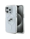 Karl Lagerfeld KLHMP15XHLSKCH Apple iPhone 15 Pro Max Hardcase IML Metall Karl&Choupette Kopf MagSafe weiß