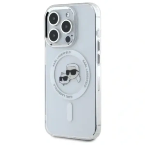 Hurtownia GSM - Karl Lagerfeld KLHMP15XHLSKCH Apple iPhone 15 Pro Max Hardcase IML Metall Karl&Choupette Kopf MagSafe weiß - KLD21833 - {ean13} - Hurt
