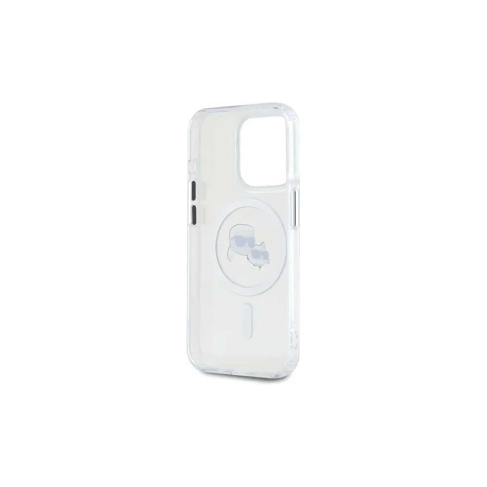 Hurtownia GSM - Karl Lagerfeld KLHMP15XHLSKCH Apple iPhone 15 Pro Max kemény hátlap IML Fém Karl&Choupette Fej MagSafe fehér - KLD21833 - {ean13} - Hurt