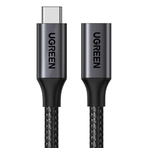 Przedłużacz USB-C 3.2 UGREEN US372 męski USB-C do żeński USB-C Gen 2 1m (czarny)