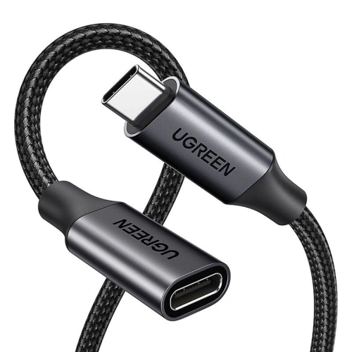 Przedłużacz USB-C 3.2 UGREEN US372 męski USB-C do żeński USB-C Gen 2 1m (czarny)