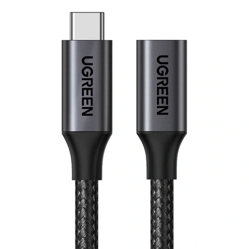 Przedłużacz USB-C 3.2 UGREEN US372 męski USB-C do żeński USB-C Gen 2 0.5m (czarny)