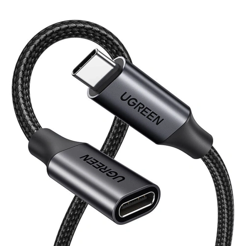 Przedłużacz USB-C 3.2 UGREEN US372 męski USB-C do żeński USB-C Gen 2 0.5m (czarny)