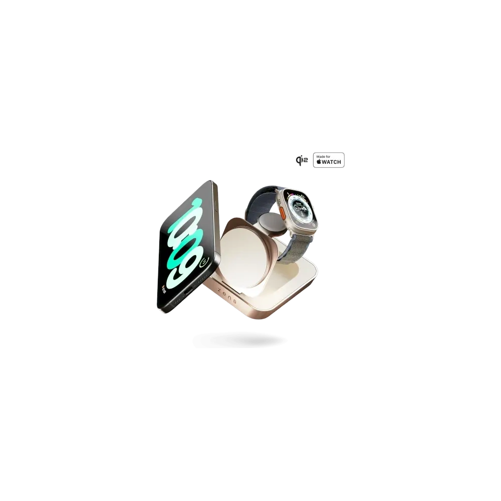 Hurtownia GSM - ZENS Éjjeli asztali töltő Pro 2 Qi2 15W MagSafe vezeték nélküli töltő (réz) - ZENS37 - {ean13} - Hurt