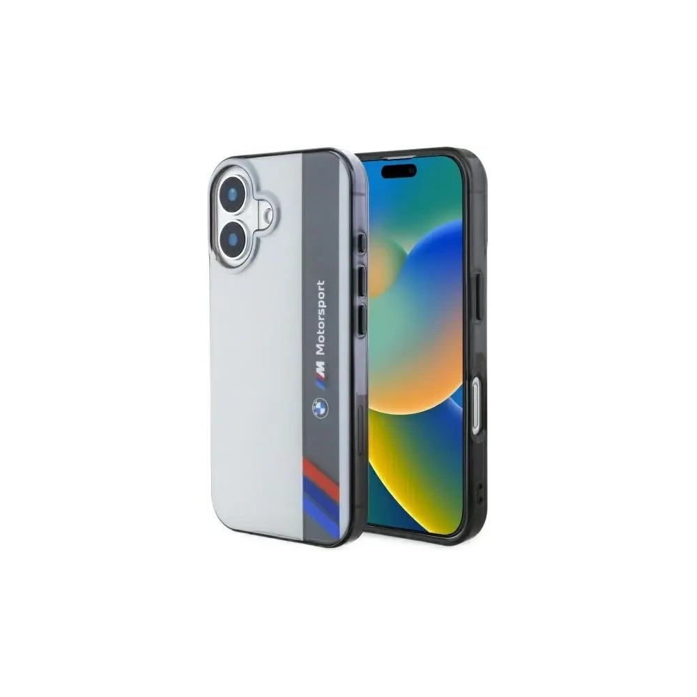 Hurtownia GSM - Etui BMW BMHCP16S23HTFEG Apple iPhone 16 hardcase Motorsport IML Vertical Stripe šedá/grey - BMW750 - {ean13} - Hurt