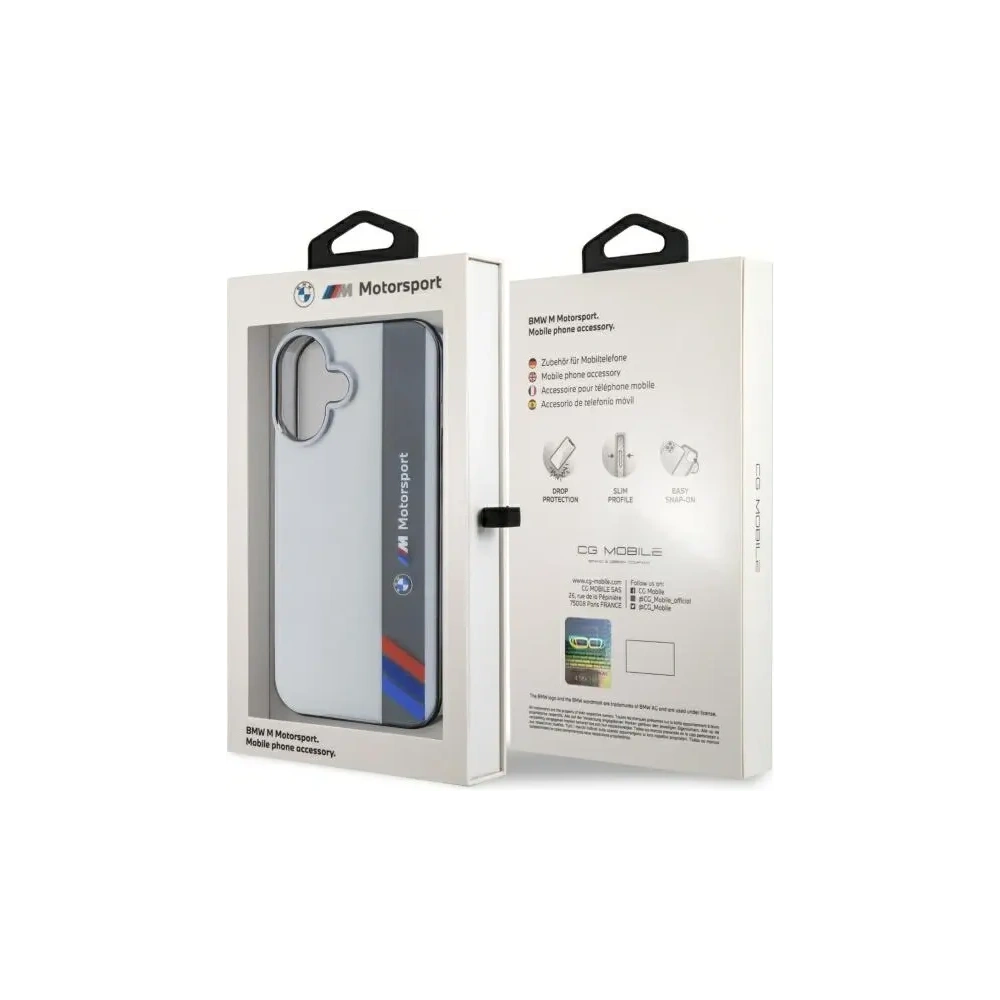 Hurtownia GSM - Etui BMW BMHCP16S23HTFEG Apple iPhone 16 hardcase Motorsport IML Vertical Stripe šedá/grey - BMW750 - {ean13} - Hurt