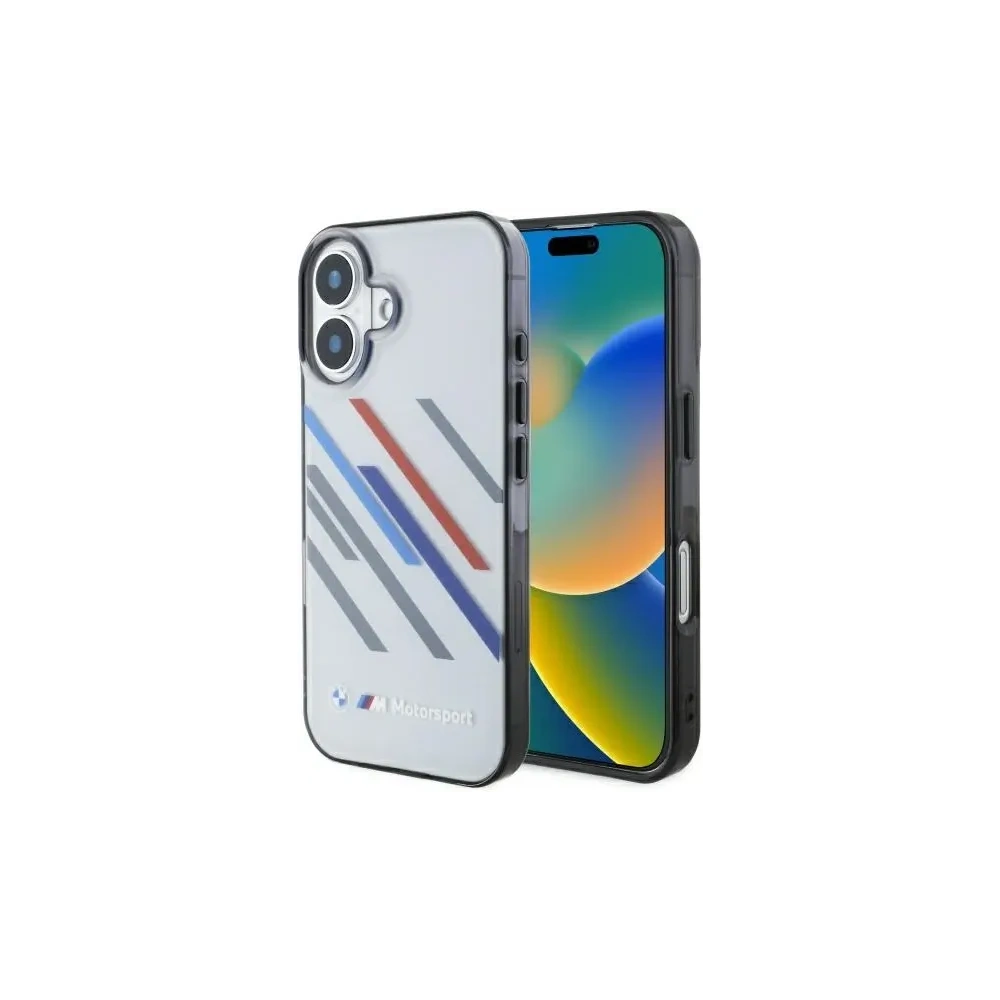 Hurtownia GSM - Etui BMW BMHCP16S23HTRAG Apple iPhone 16 hardcase Motorsport IML Random Stripes szary/grey - BMW751 - {ean13} - Hurt