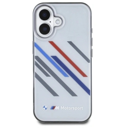 Etui BMW BMHCP16S23HTRAG Apple iPhone 16 hardcase Motorsport IML Random Stripes szary/grey