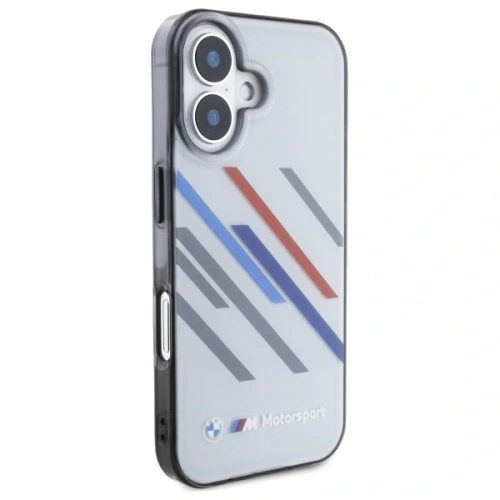 Etui BMW BMHCP16S23HTRAG Apple iPhone 16 hardcase Motorsport IML Random Stripes szary/grey