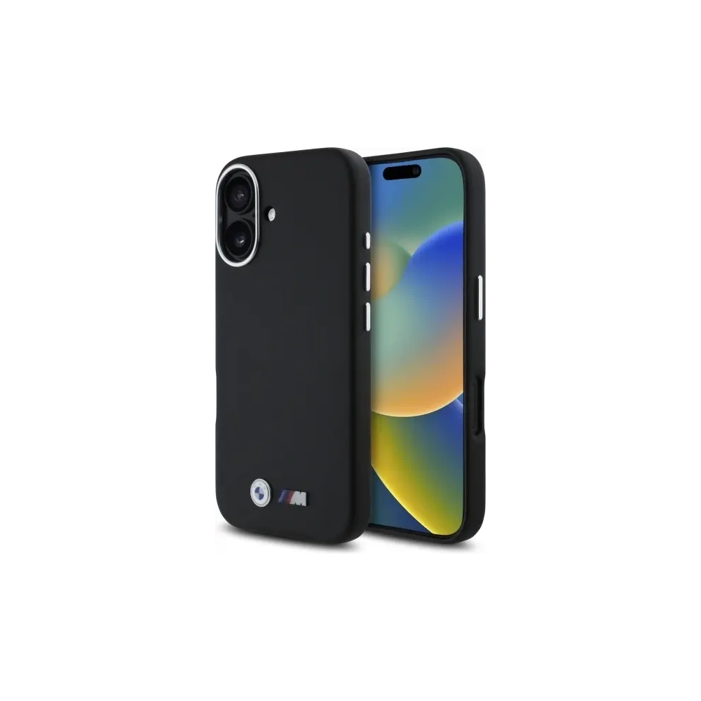 Hurtownia GSM - BMW BMHCP16S23PMWK Apple iPhone 16 kemény tok M Simára Burkolt Fém fekete - BMW753 - {ean13} - Hurt
