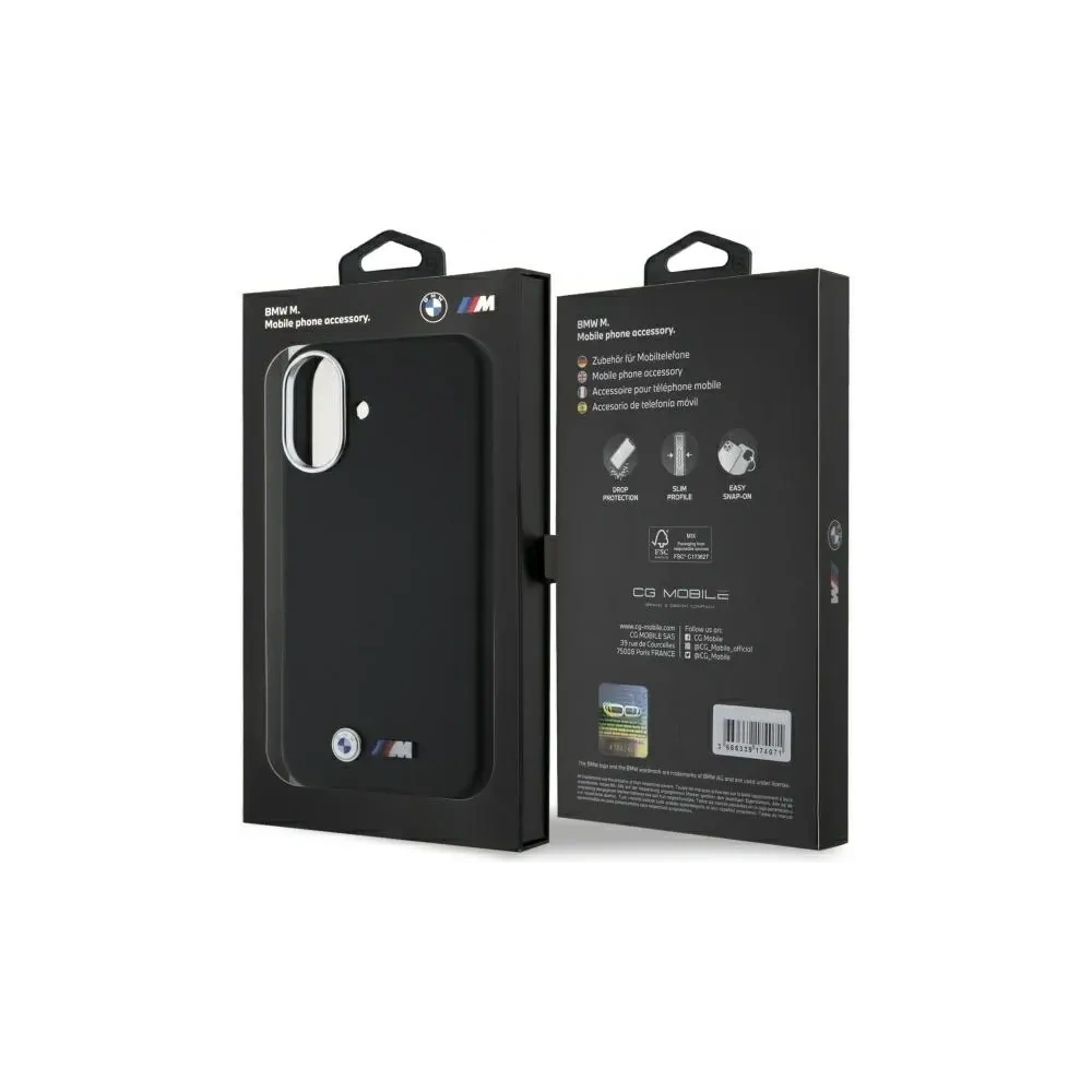 Hurtownia GSM - Etui BMW BMHCP16S23PMWK Apple iPhone 16 hardcase M Smooth Full Wrapped Metal černý/black - BMW753 - {ean13} - Hurt