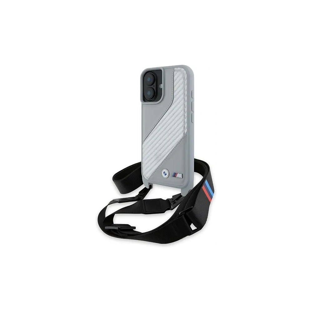 Hurtownia GSM - BMW BMHCP16S23PSCCG Apple iPhone 16 Hardcase M Edition Carbon Stripe & Strap grau - BMW754 - {ean13} - Hurt