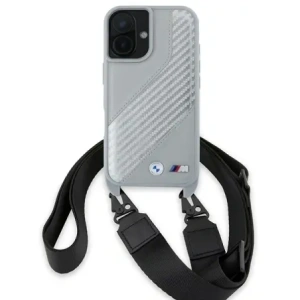 Hurtownia GSM - Etui BMW BMHCP16S23PSCCG Apple iPhone 16 hardcase M Edition Carbon Stripe & Strap šedý/grey - BMW754 - {ean13} - Hurt