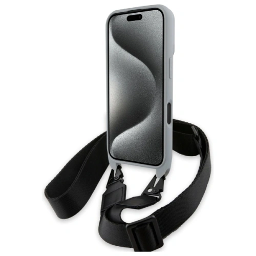Etui BMW BMHCP16S23PSCCG Apple iPhone 16 hardcase M Edition Carbon Stripe & Strap szary/grey