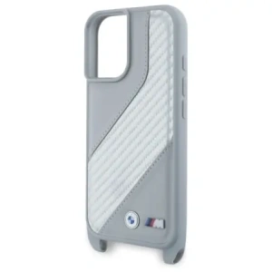 Hurtownia GSM - Etui BMW BMHCP16S23PSCCG Apple iPhone 16 hardcase M Edition Carbon Stripe & Strap szary/grey - BMW754 - {ean13} - Hurt