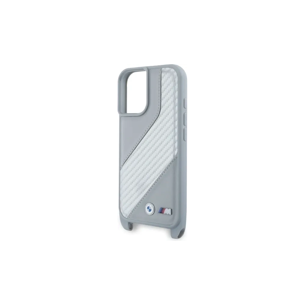 Hurtownia GSM - Etui BMW BMHCP16S23PSCCG Apple iPhone 16 hardcase M Edition Carbon Stripe & Strap šedý/grey - BMW754 - {ean13} - Hurt