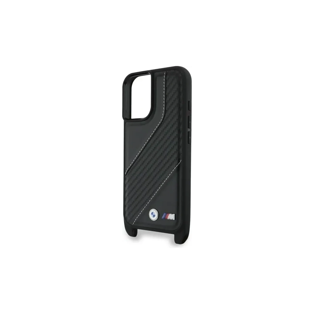 Hurtownia GSM - BMW BMHCP16S23PSCCK Apple iPhone 16 carcasă dură M Edition Carbon Stripe & Strap negru - BMW755 - {ean13} - Hurt