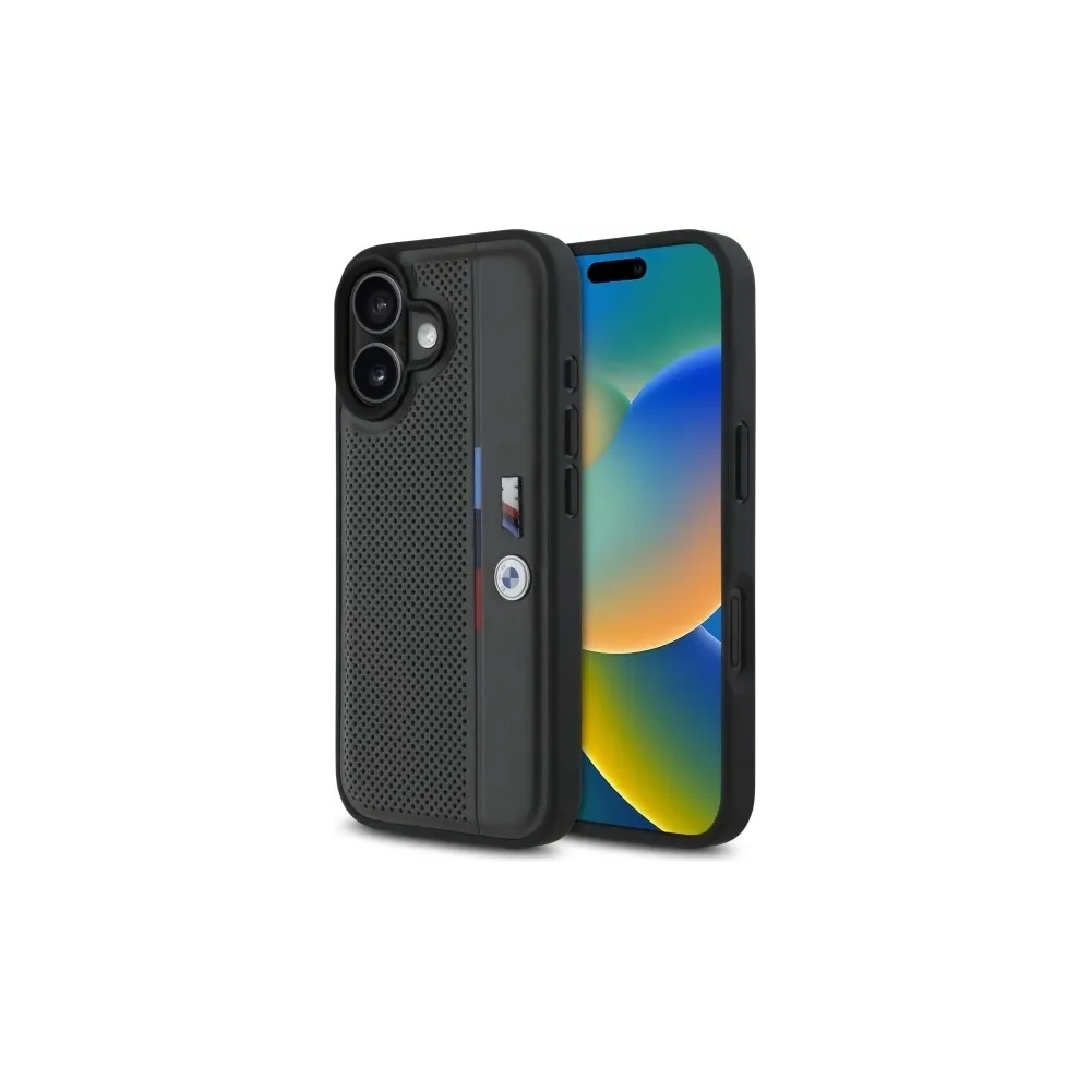 Hurtownia GSM - BMW BMHCP16S23PUPVA Apple iPhone 16 Hardcase M Perforierte Tricolor Detaillinie Anthrazit - BMW756 - {ean13} - Hurt