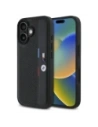 Etui BMW BMHCP16S23PUPVK Apple iPhone 16 hardcase M Perforated Tricolor Detail Line černý/black