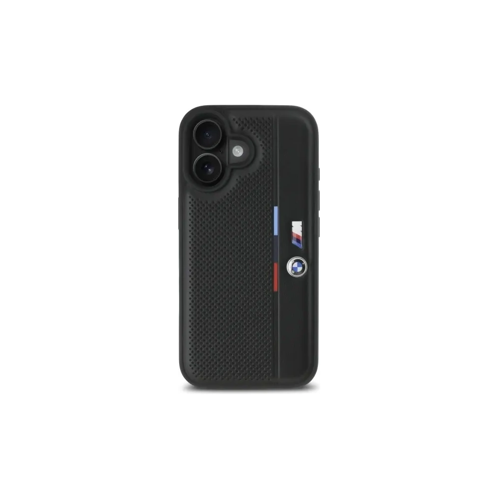 Hurtownia GSM - BMW BMHCP16S23PUPVK Apple iPhone 16 hardcase M Detaliu perforat tricolor linie negru - BMW757 - {ean13} - Hurt