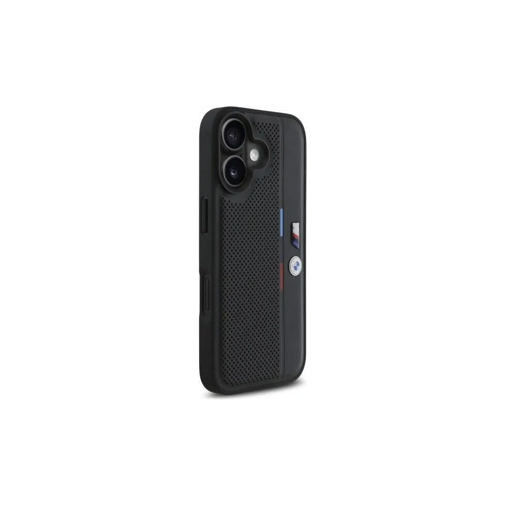 Hurtownia GSM - BMW BMHCP16S23PUPVK Apple iPhone 16 hardcase M Detaliu perforat tricolor linie negru - BMW757 - {ean13} - Hurt