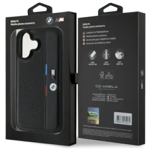 Hurtownia GSM - BMW BMHCP16S23PUPVK Apple iPhone 16 Hardcase M Perforierte Tricolor Detaillinie schwarz - BMW757 - {ean13} - Hurt