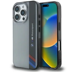 Hurtownia GSM - Etui BMW BMHCP16X23HTFEG Apple iPhone 16 Pro Max hardcase Motorsport IML Vertical Stripe šedý/grey - BMW758 - {ean13} - Hurt