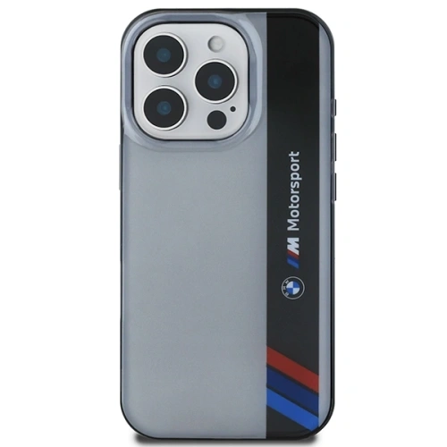 Etui BMW BMHCP16X23HTFEG Apple iPhone 16 Pro Max hardcase Motorsport IML Vertical Stripe szary/grey