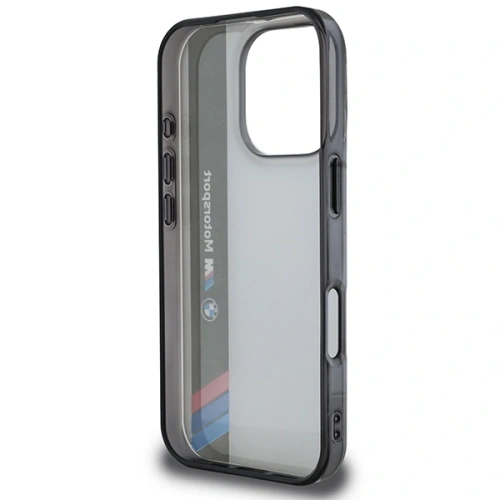Etui BMW BMHCP16X23HTFEG Apple iPhone 16 Pro Max hardcase Motorsport IML Vertical Stripe szary/grey