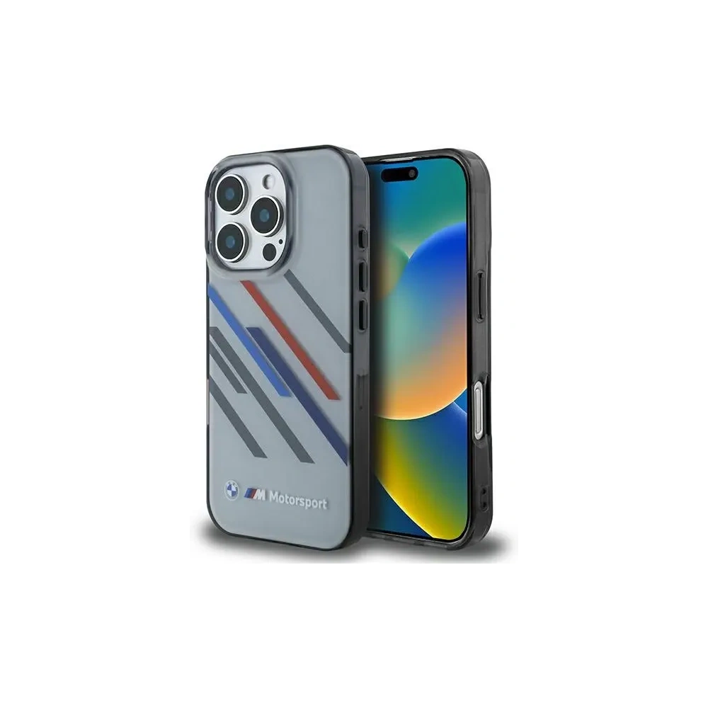 Hurtownia GSM - Etui BMW BMHCP16X23HTRAG Apple iPhone 16 Pro Max hardcase Motorsport IML Random Stripes šedý/grey - BMW759 - {ean13} - Hurt