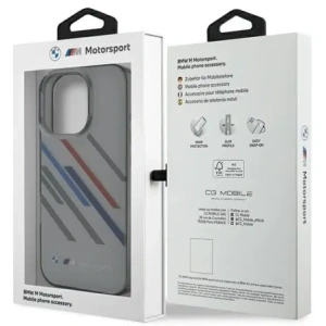 Hurtownia GSM - Etui BMW BMHCP16X23HTRAG Apple iPhone 16 Pro Max hardcase Motorsport IML Random Stripes szary/grey - BMW759 - {ean13} - Hurt