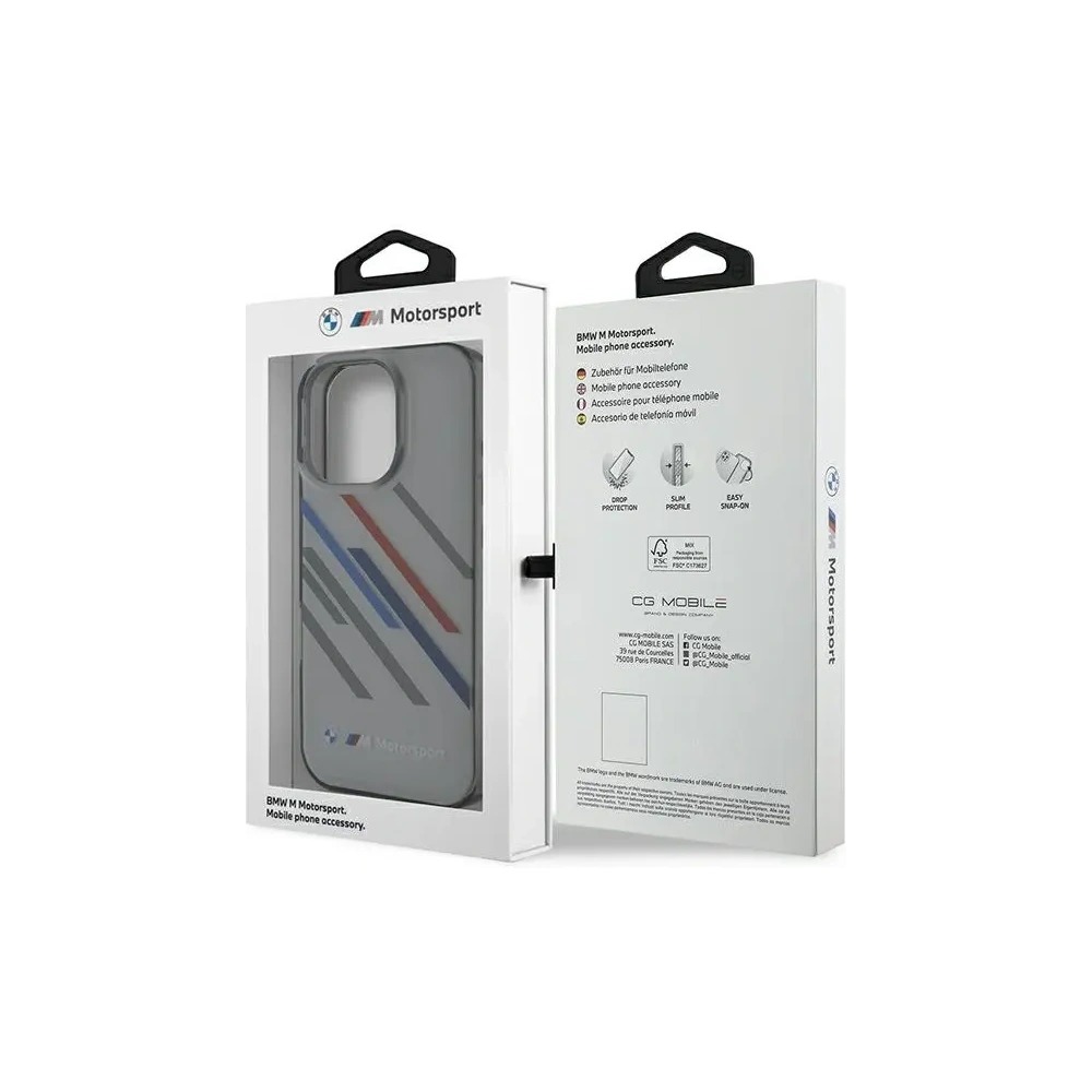 Hurtownia GSM - Etui BMW BMHCP16X23HTRAG Apple iPhone 16 Pro Max hardcase Motorsport IML Random Stripes šedý/grey - BMW759 - {ean13} - Hurt
