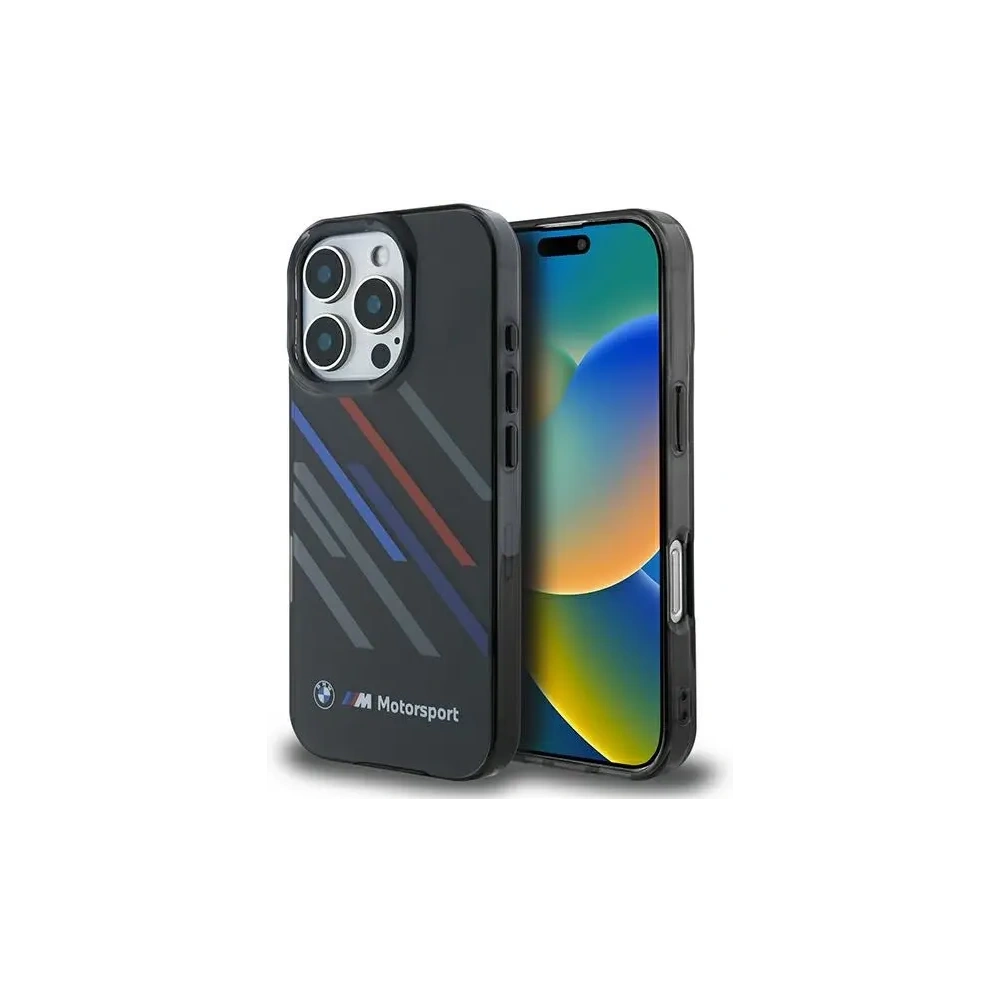 Hurtownia GSM - Etui BMW BMHCP16X23HTRAK Apple iPhone 16 Pro Max hardcase Motorsport IML Random Stripes černý/black - BMW760 - {ean13} - Hurt