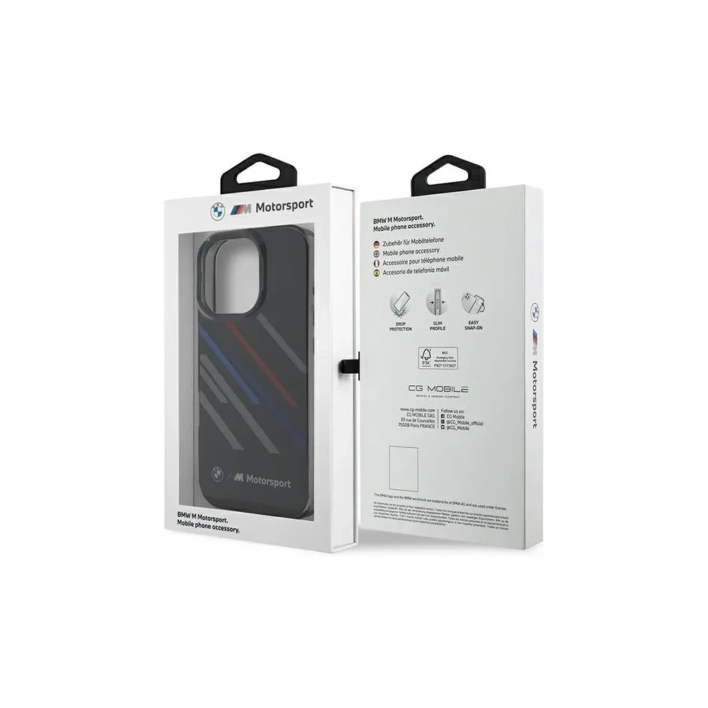 Hurtownia GSM - Etui BMW BMHCP16X23HTRAK Apple iPhone 16 Pro Max hardcase Motorsport IML Random Stripes černý/black - BMW760 - {ean13} - Hurt