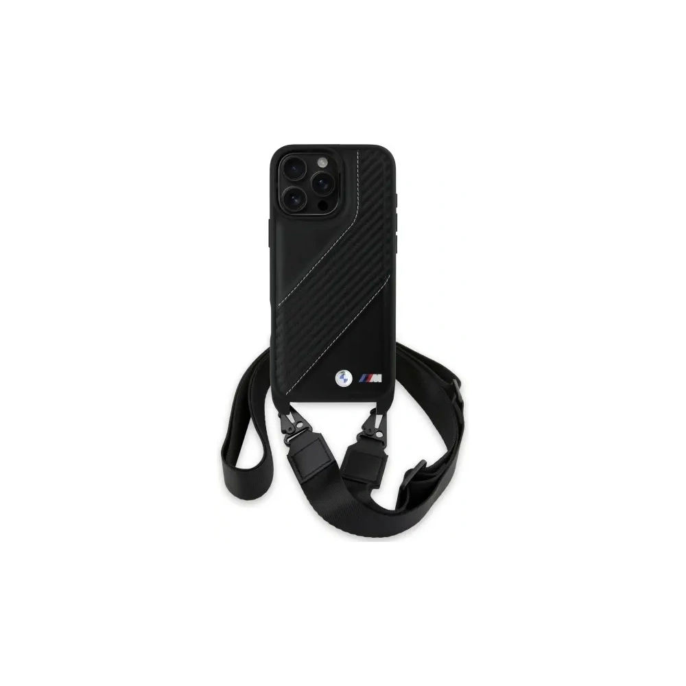 Hurtownia GSM - Etui BMW BMHCP16X23PSCCK Apple iPhone 16 Pro Max hardcase M Edition Carbon Stripe & Strap černý/black - BMW763 - {ean13} - Hurt