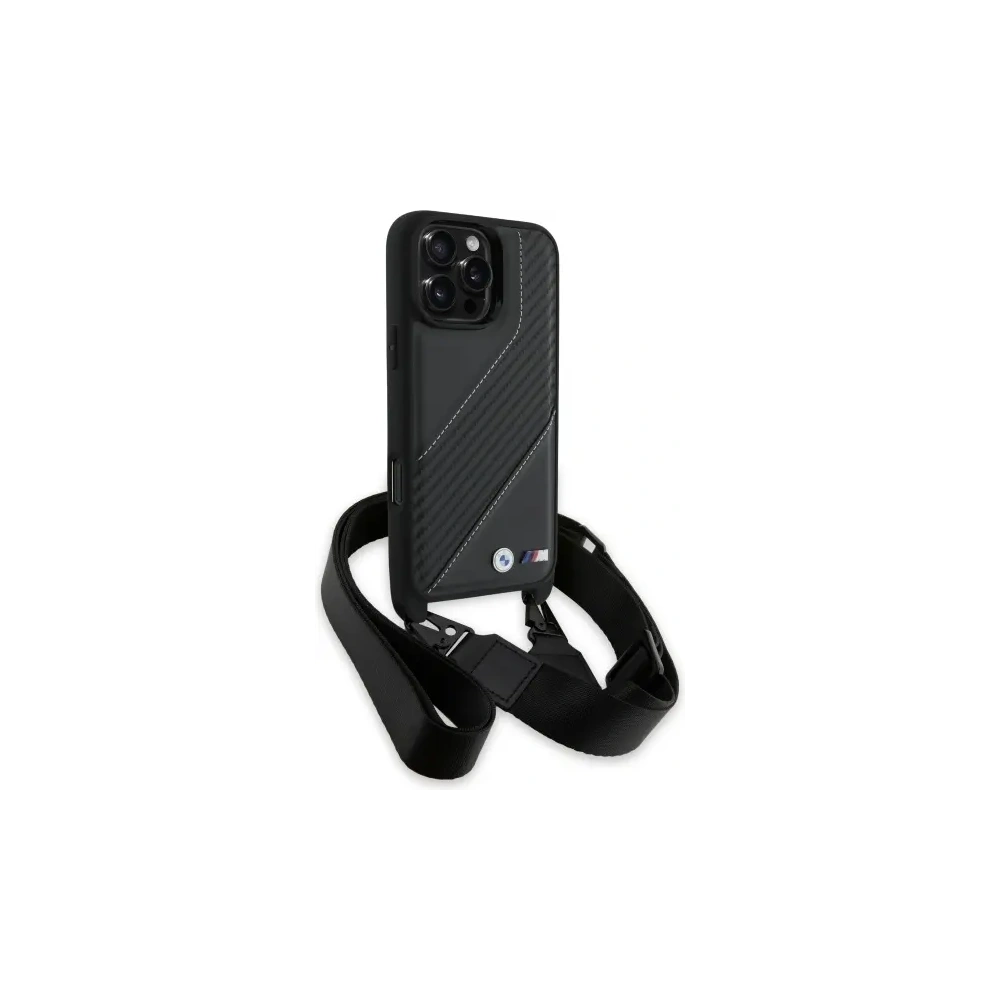 Hurtownia GSM - Etui BMW BMHCP16X23PSCCK Apple iPhone 16 Pro Max hardcase M Edition Carbon Stripe & Strap černý/black - BMW763 - {ean13} - Hurt