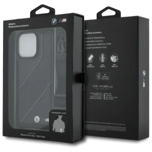 Hurtownia GSM - Etui BMW BMHCP16X23PSCCK Apple iPhone 16 Pro Max hardcase M Edition Carbon Stripe & Strap czarny/black - BMW763 - {ean13} - Hurt